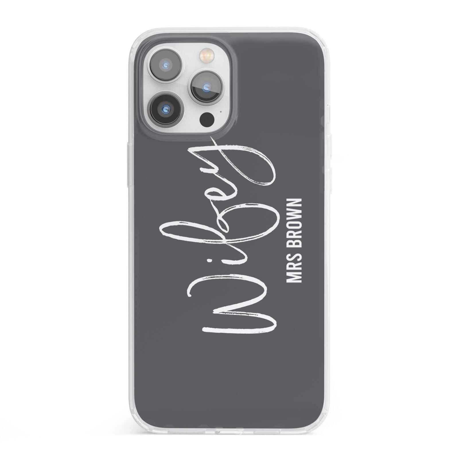 Personalised Wifey iPhone 13 Pro Max Clear Bumper Case