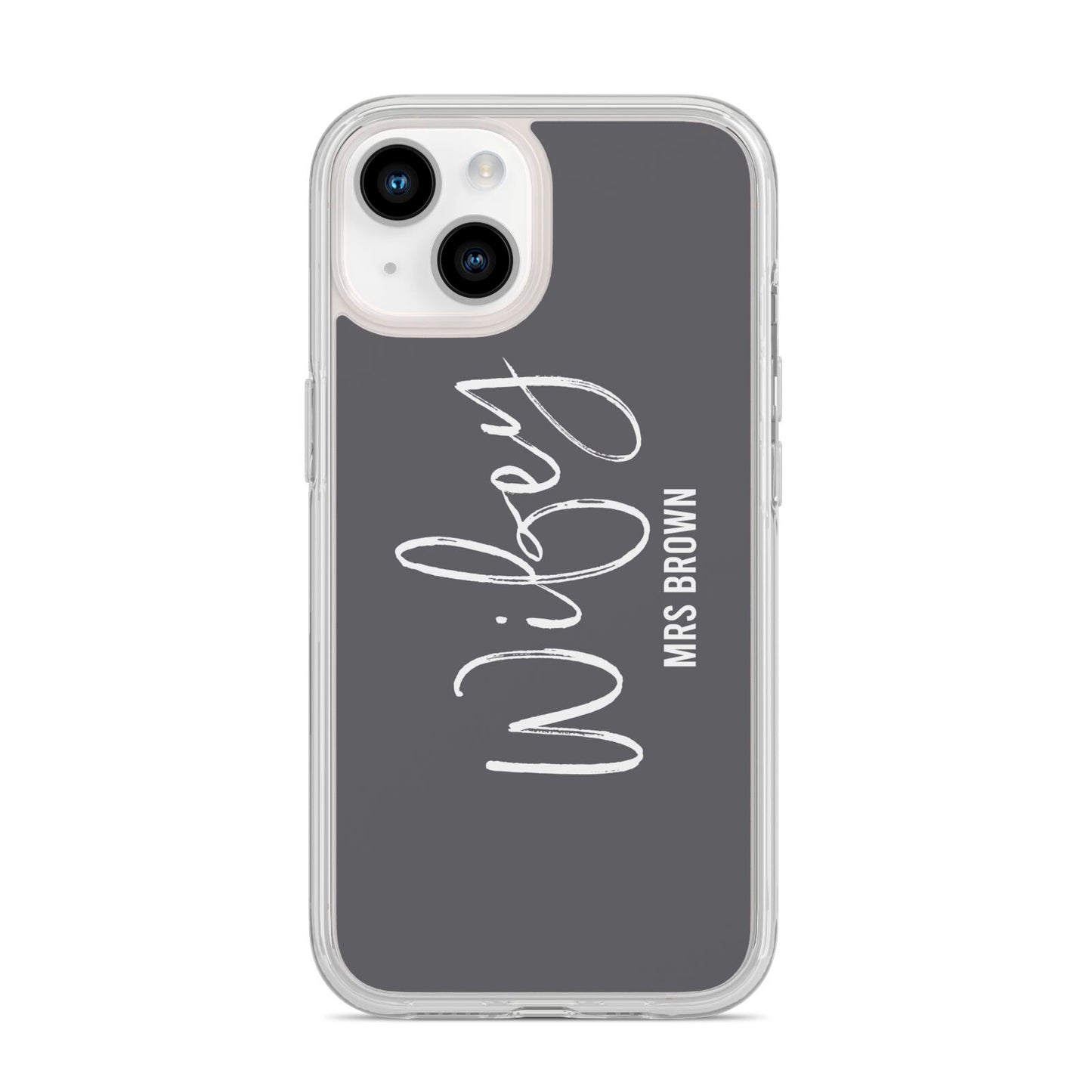 Personalised Wifey iPhone 14 Clear Tough Case Starlight