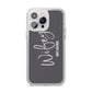 Personalised Wifey iPhone 14 Pro Max Clear Tough Case Silver