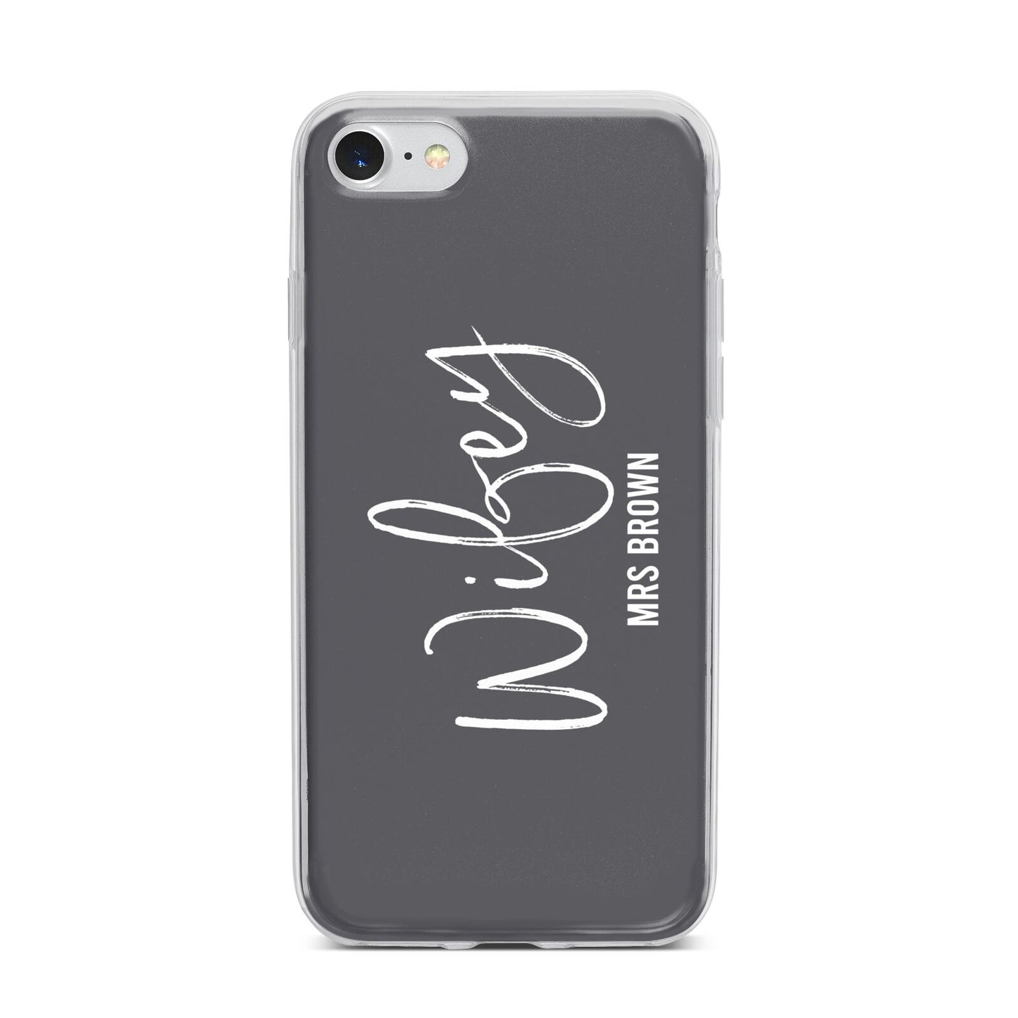 Personalised Wifey iPhone 7 Bumper Case on Silver iPhone
