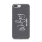 Personalised Wifey iPhone 7 Plus Bumper Case on Silver iPhone