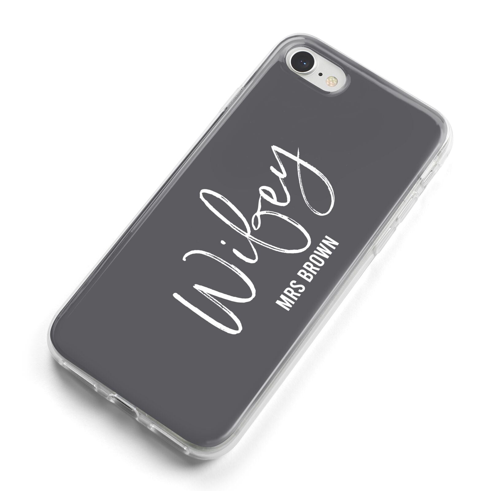 Personalised Wifey iPhone 8 Bumper Case on Silver iPhone Alternative Image