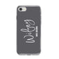 Personalised Wifey iPhone 8 Bumper Case on Silver iPhone