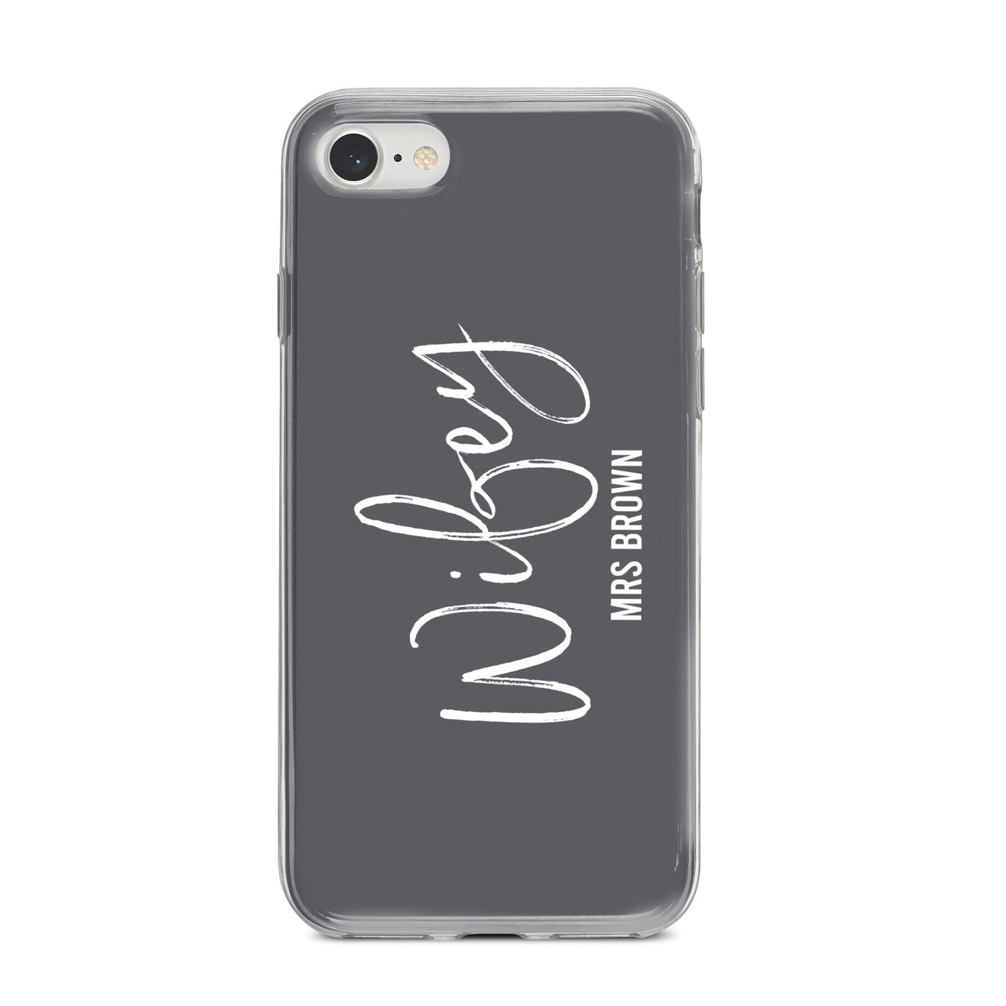 Personalised Wifey iPhone 8 Bumper Case on Silver iPhone