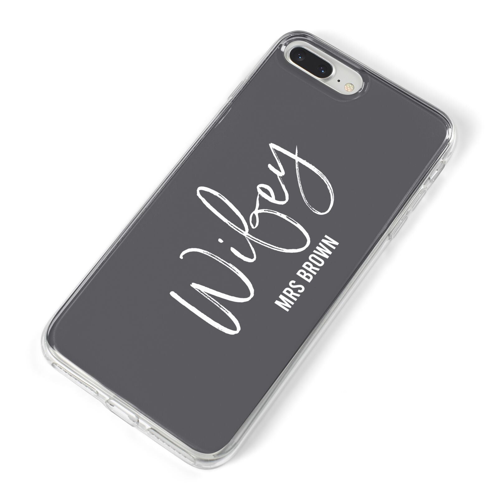 Personalised Wifey iPhone 8 Plus Bumper Case on Silver iPhone Alternative Image