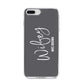 Personalised Wifey iPhone 8 Plus Bumper Case on Silver iPhone