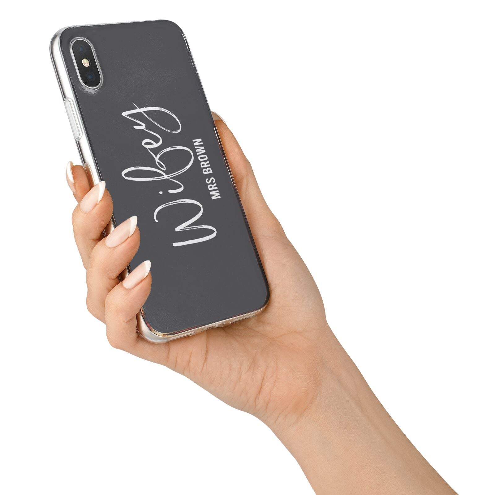 Personalised Wifey iPhone X Bumper Case on Silver iPhone Alternative Image 2