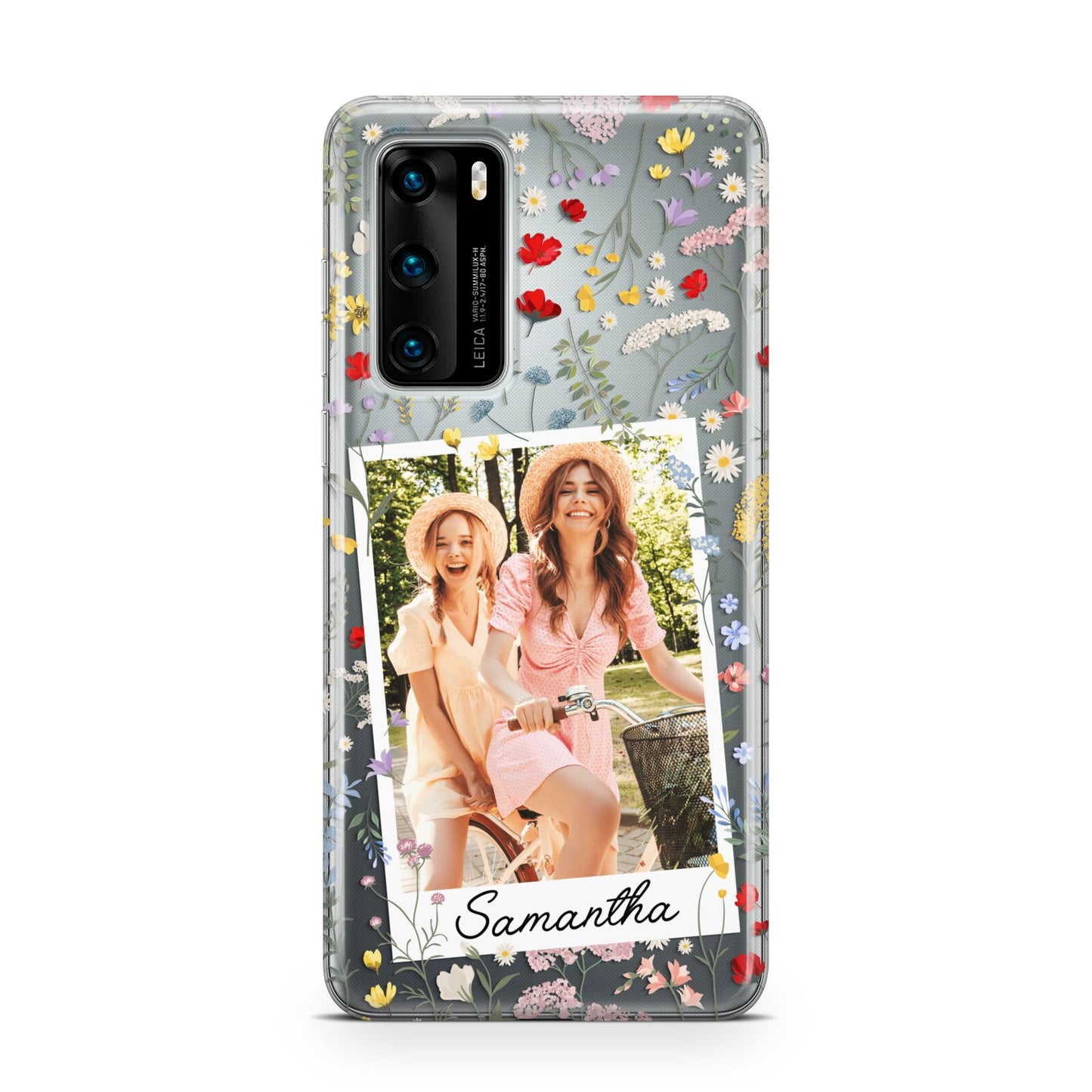Personalised Wild Flowers Photo Huawei P40 Phone Case