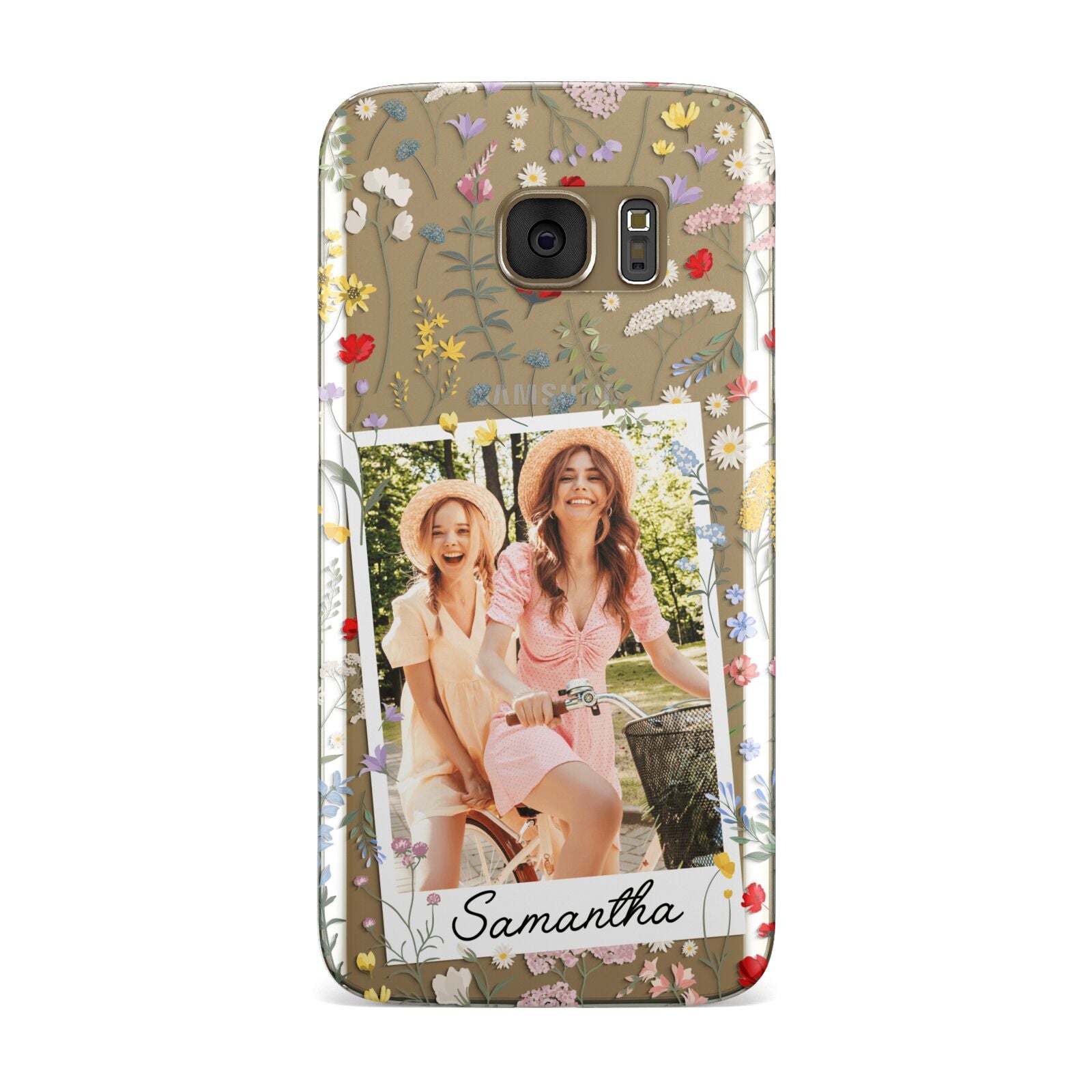Personalised Wild Flowers Photo Samsung Galaxy Case
