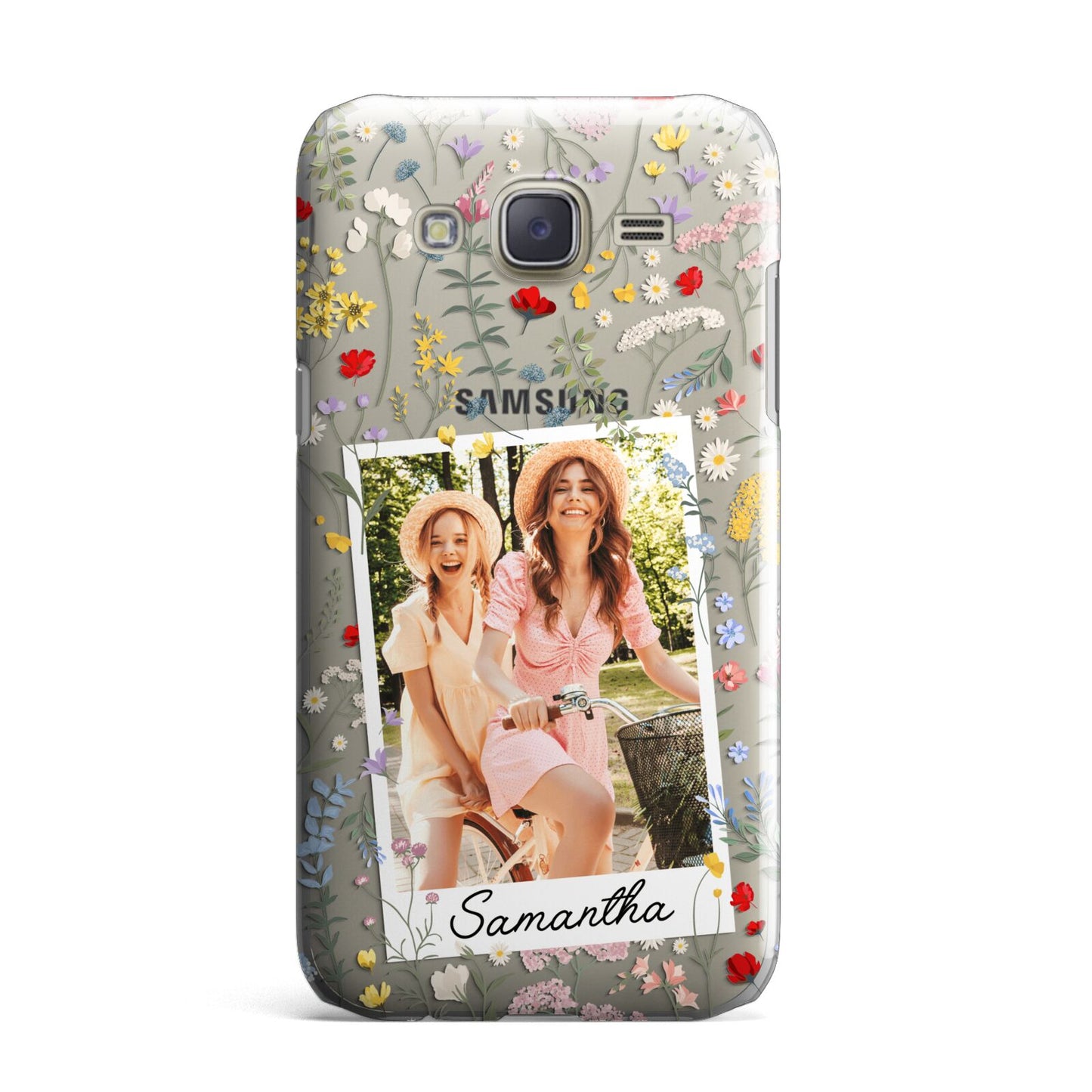 Personalised Wild Flowers Photo Samsung Galaxy J7 Case