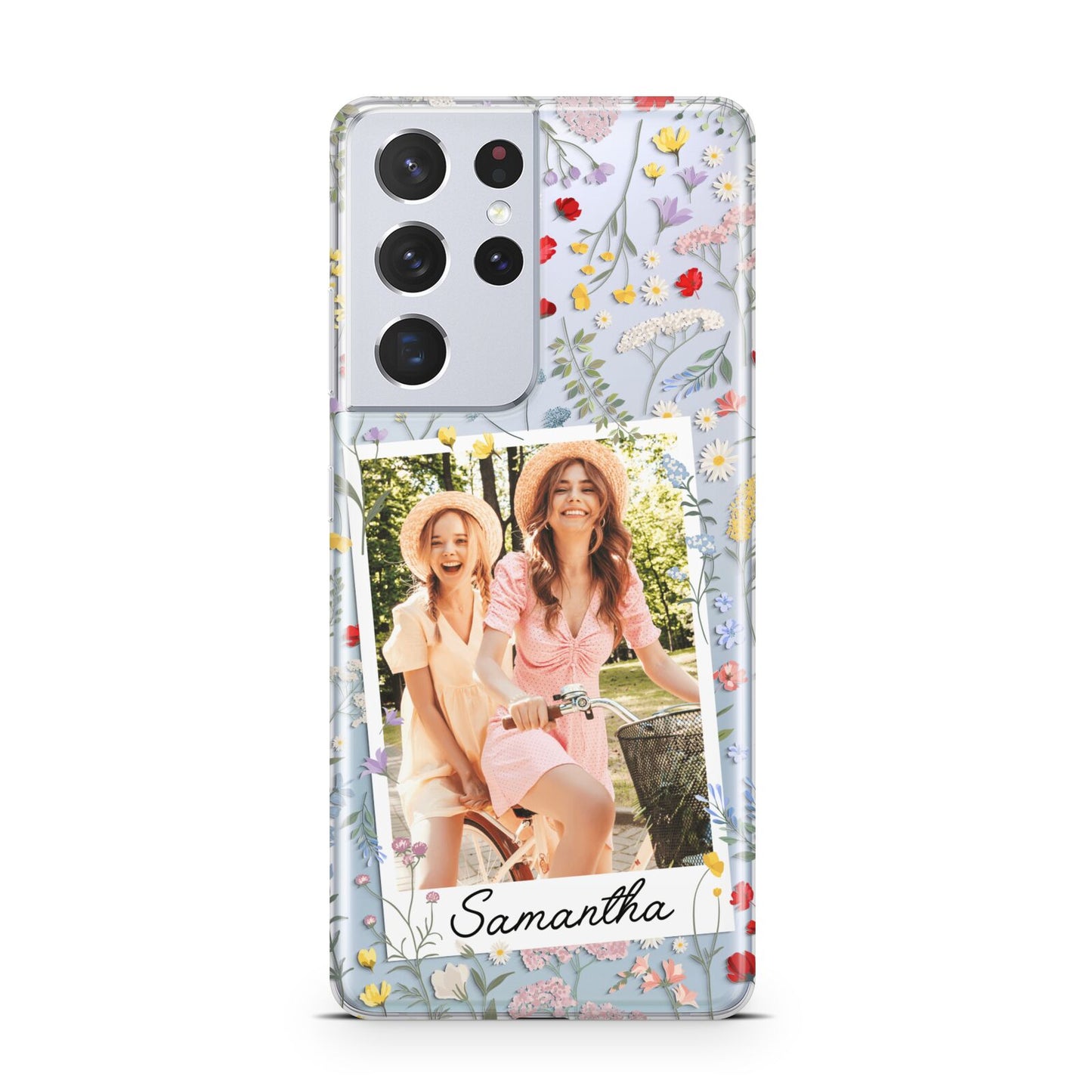 Personalised Wild Flowers Photo Samsung S21 Ultra Case