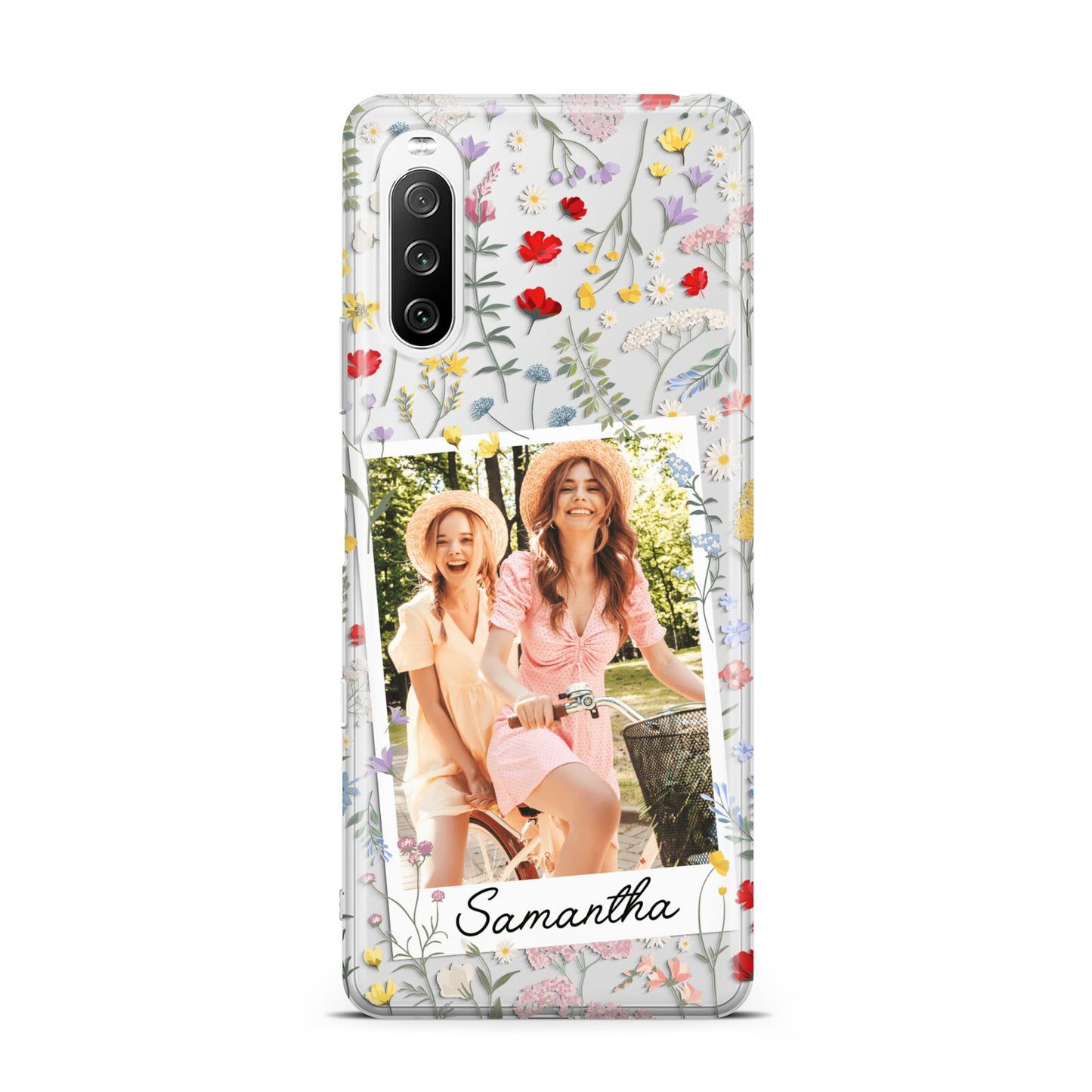 Personalised Wild Flowers Photo Sony Xperia 10 III Case