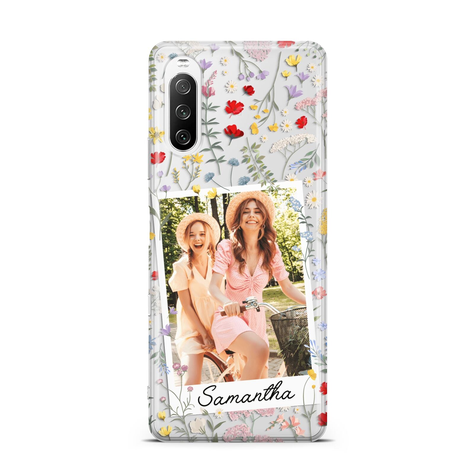 Personalised Wild Flowers Photo Sony Xperia 10 III Case