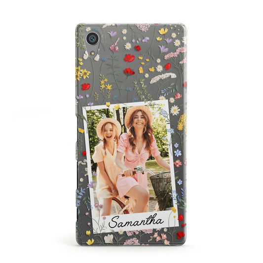 Personalised Wild Flowers Photo Sony Xperia Case