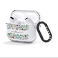 Personalised Winter Floral AirPods Clear Case 3rd Gen Side Image