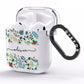 Personalised Winter Floral AirPods Clear Case Side Image