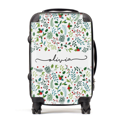 Personalised Winter Floral Suitcase