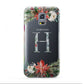 Personalised Winter Monogram Clear Floral Samsung Galaxy S5 Mini Case