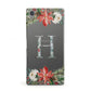 Personalised Winter Monogram Clear Floral Sony Xperia Case