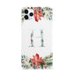 Personalised Winter Monogram Clear Floral iPhone 11 Pro Max 3D Snap Case