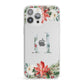 Personalised Winter Monogram Clear Floral iPhone 13 Pro Max Clear Bumper Case