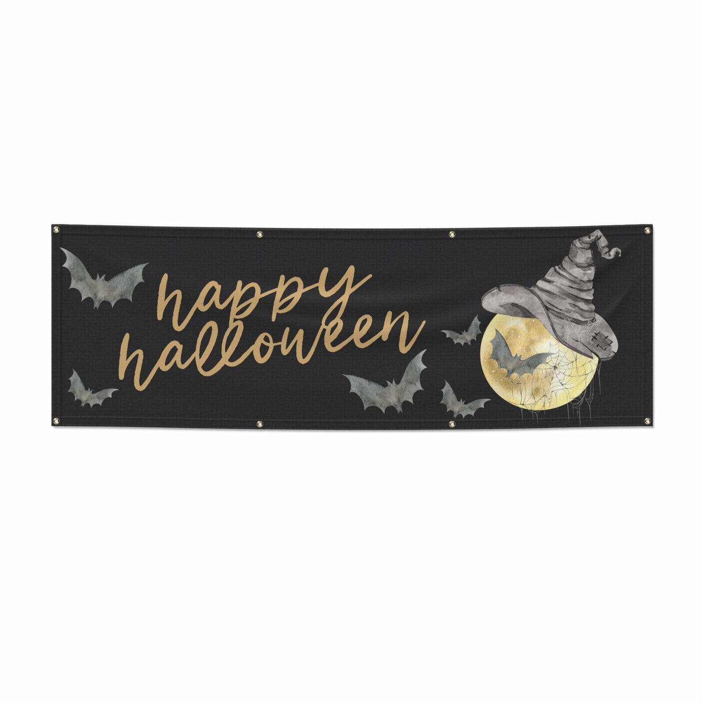 Personalised Witchy Moon 6x2 Vinly Banner with Grommets