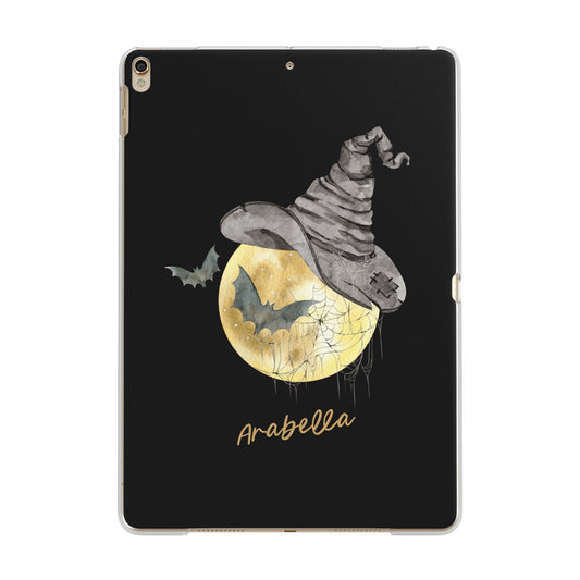 Personalised Witchy Moon Apple iPad Gold Case