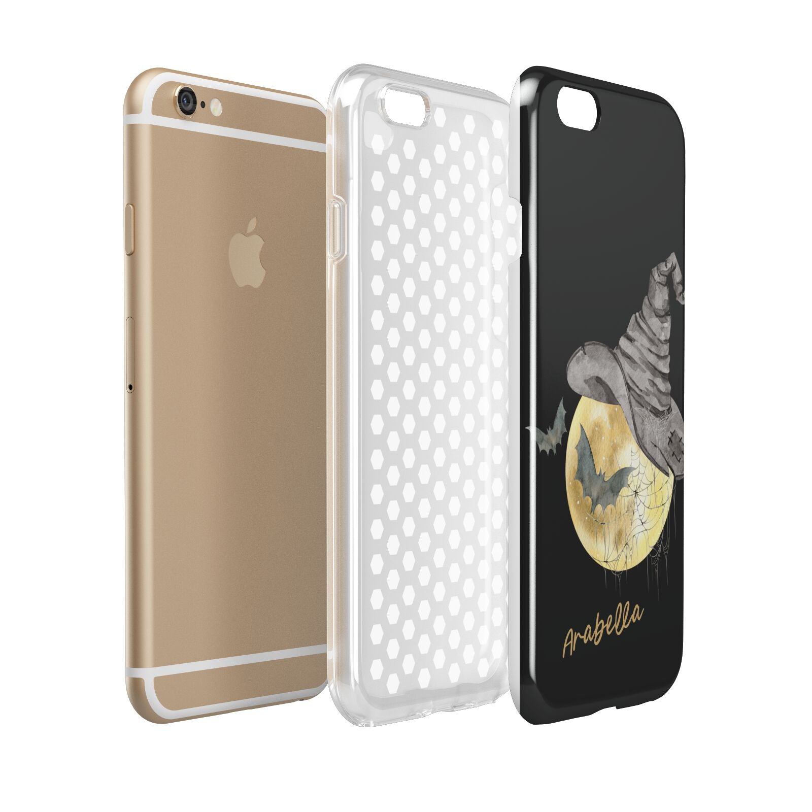 Personalised Witchy Moon Apple iPhone 6 3D Tough Case Expanded view