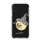 Personalised Witchy Moon Apple iPhone Xs Max Impact Case Black Edge on Black Phone