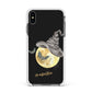 Personalised Witchy Moon Apple iPhone Xs Max Impact Case White Edge on Black Phone