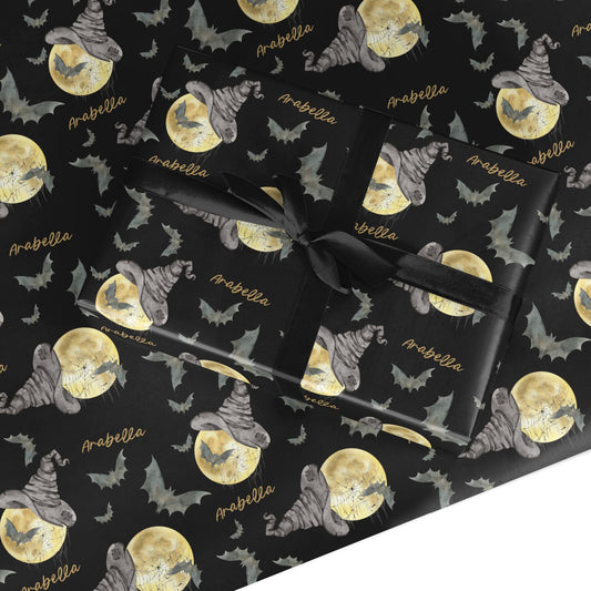 Personalised Witchy Moon Custom Wrapping Paper
