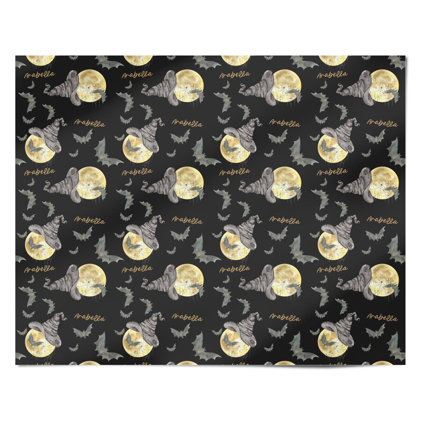 Personalised Witchy Moon Personalised Wrapping Paper Alternative