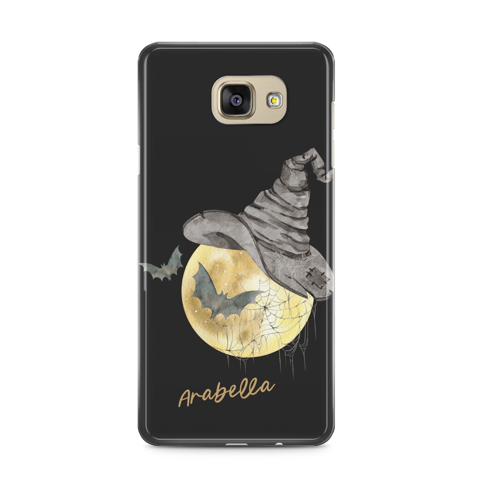 Personalised Witchy Moon Samsung Galaxy A5 2016 Case on gold phone