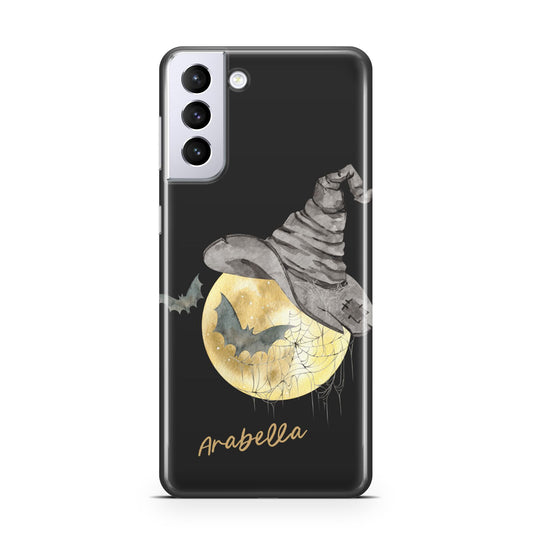 Personalised Witchy Moon Samsung S21 Plus Phone Case