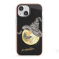 Personalised Witchy Moon iPhone 13 Mini TPU Impact Case with Pink Edges