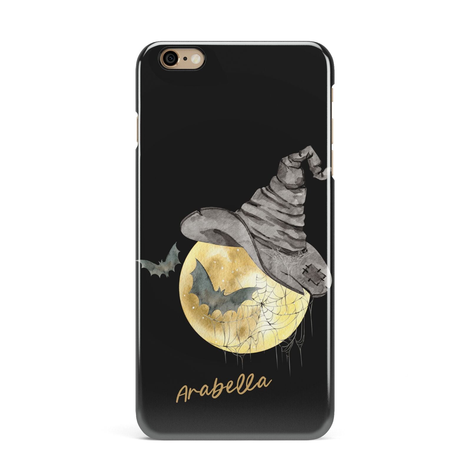 Personalised Witchy Moon iPhone 6 Plus 3D Snap Case on Gold Phone