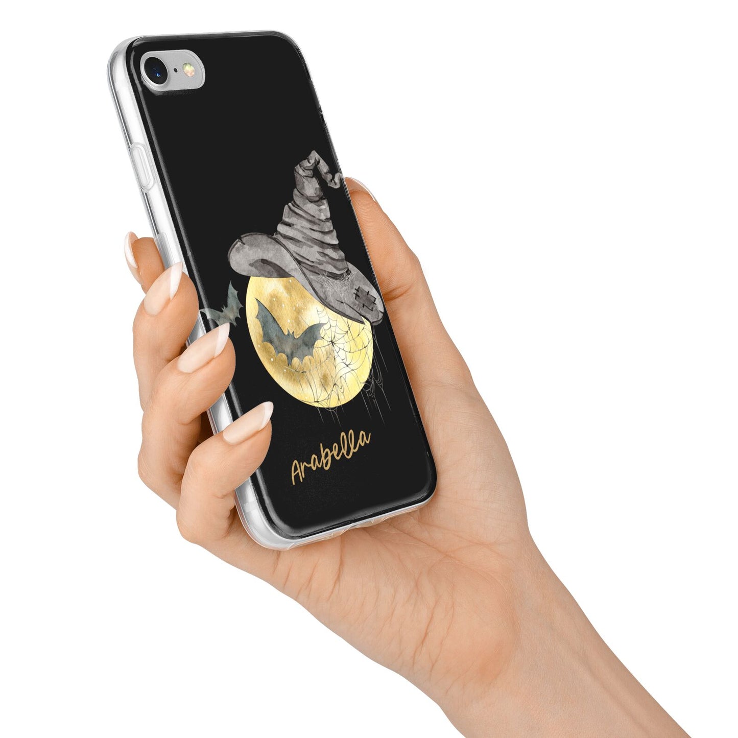 Personalised Witchy Moon iPhone 7 Bumper Case on Silver iPhone Alternative Image