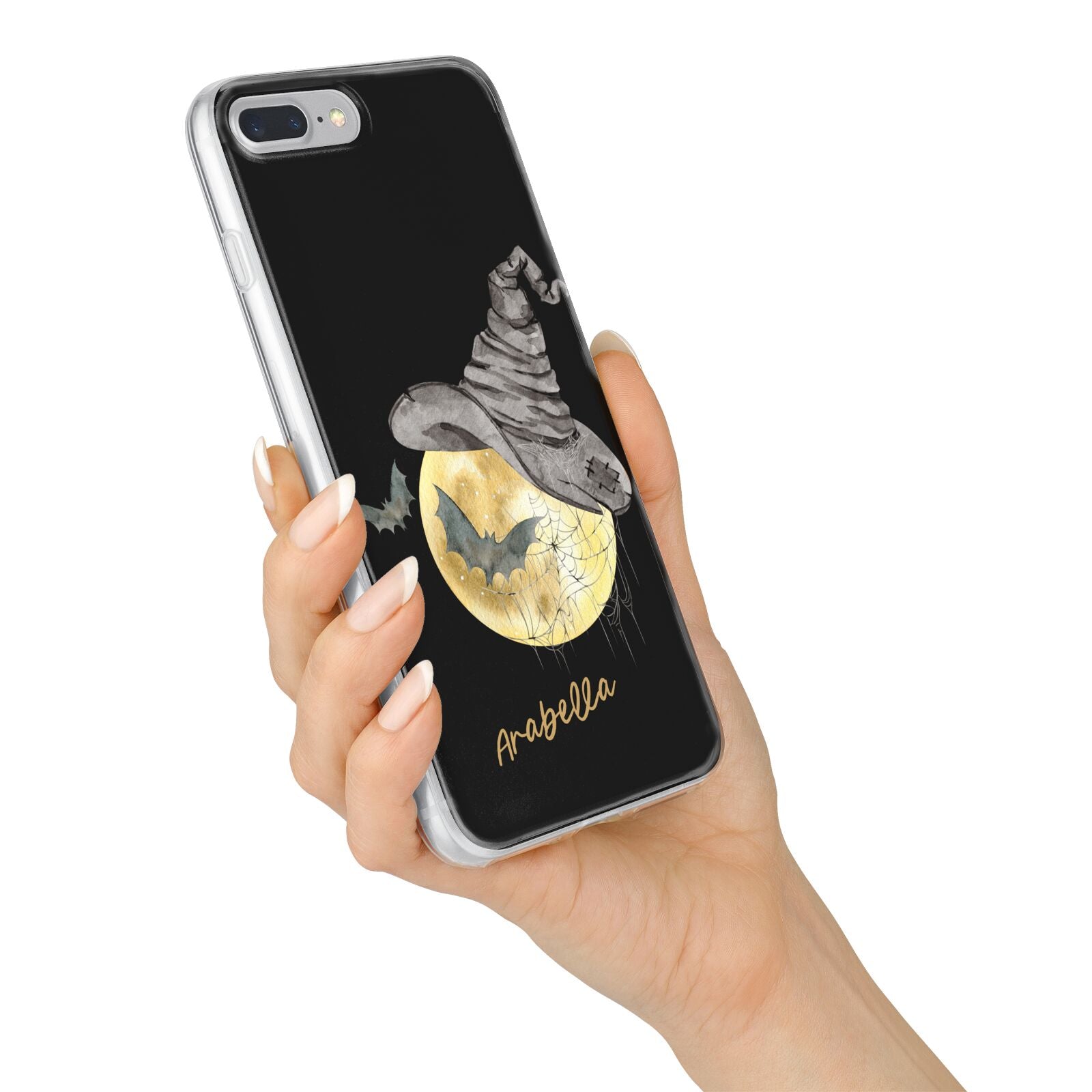 Personalised Witchy Moon iPhone 7 Plus Bumper Case on Silver iPhone Alternative Image