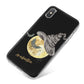 Personalised Witchy Moon iPhone X Bumper Case on Silver iPhone