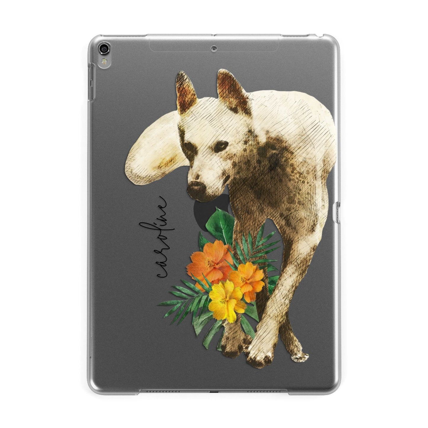 Personalised Wolf Apple iPad Grey Case