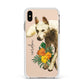 Personalised Wolf Apple iPhone Xs Max Impact Case White Edge on Gold Phone
