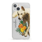 Personalised Wolf iPhone 13 Clear Bumper Case