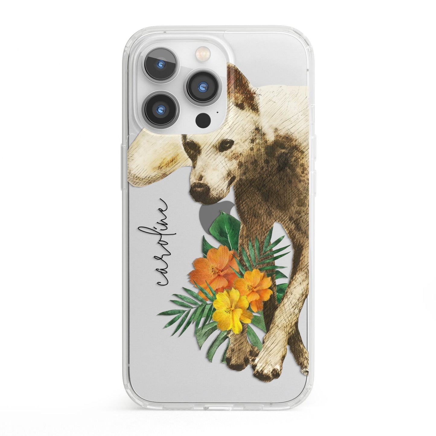 Personalised Wolf iPhone 13 Pro Clear Bumper Case