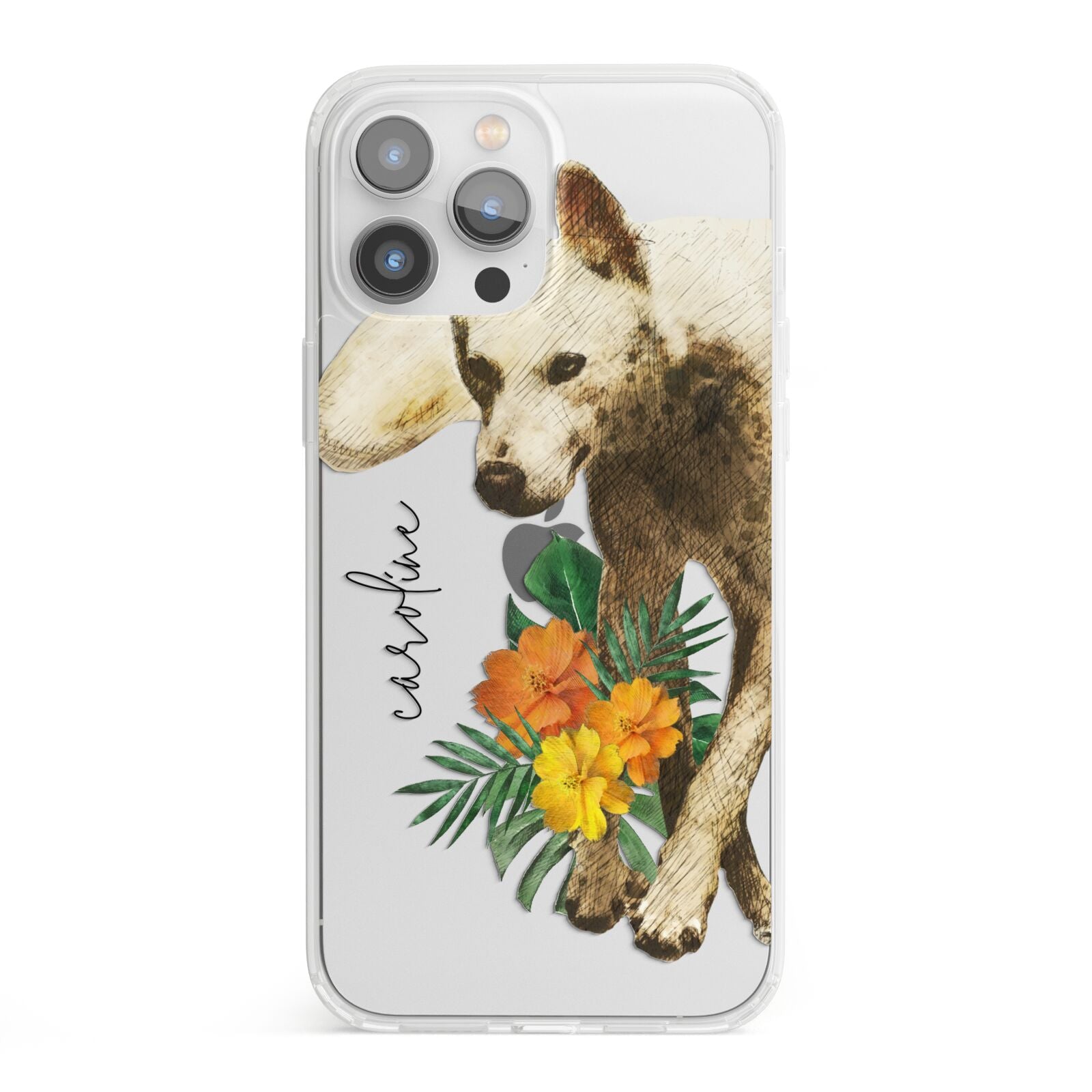 Personalised Wolf iPhone 13 Pro Max Clear Bumper Case