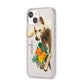Personalised Wolf iPhone 14 Clear Tough Case Starlight Angled Image