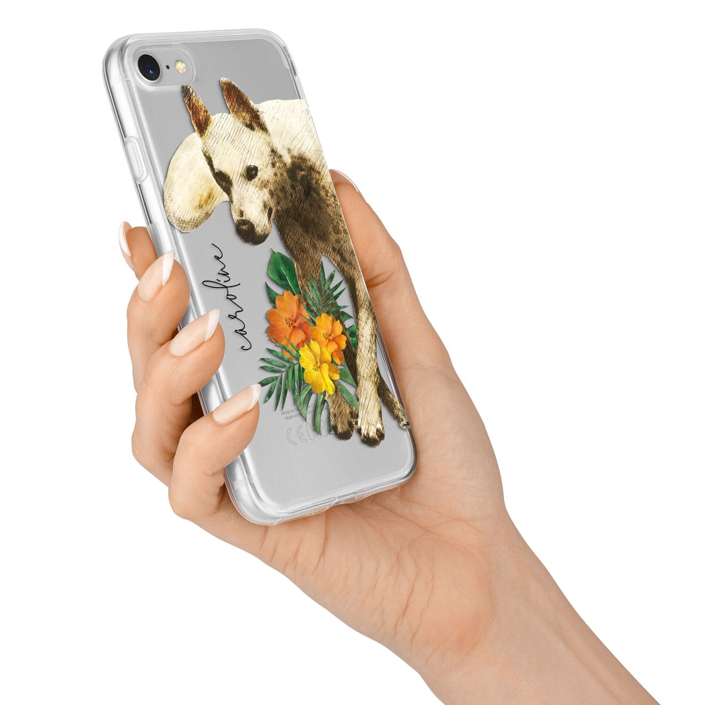 Personalised Wolf iPhone 7 Bumper Case on Silver iPhone Alternative Image