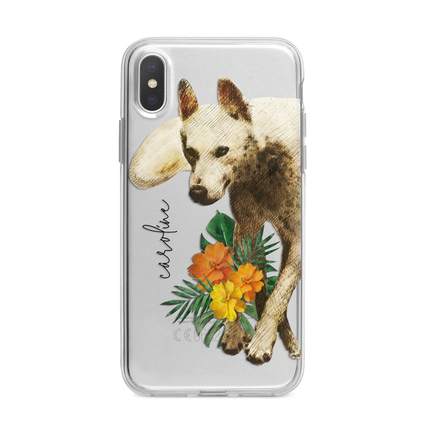 Personalised Wolf iPhone X Bumper Case on Silver iPhone Alternative Image 1