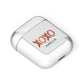 Personalised Xoxo Custom Name Or Initials AirPods Case Laid Flat
