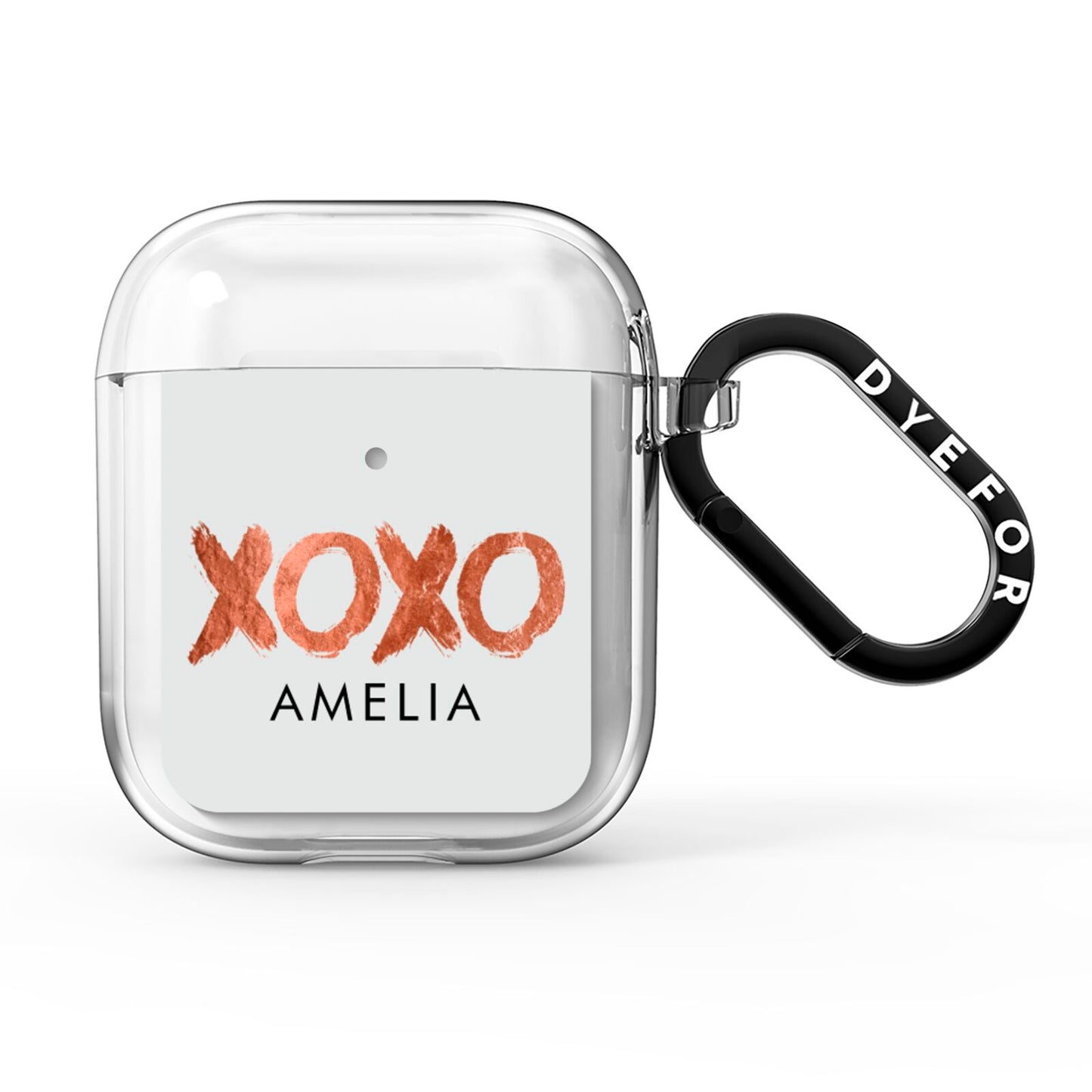 Personalised Xoxo Custom Name Or Initials AirPods Clear Case
