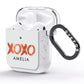 Personalised Xoxo Custom Name Or Initials AirPods Glitter Case Side Image